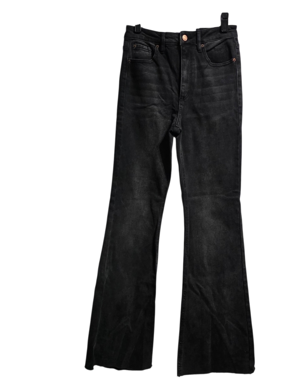 NWT Garage Denim Washed Black Flare Leg Jeans Y2K High Rise Stretch Denim Size 3